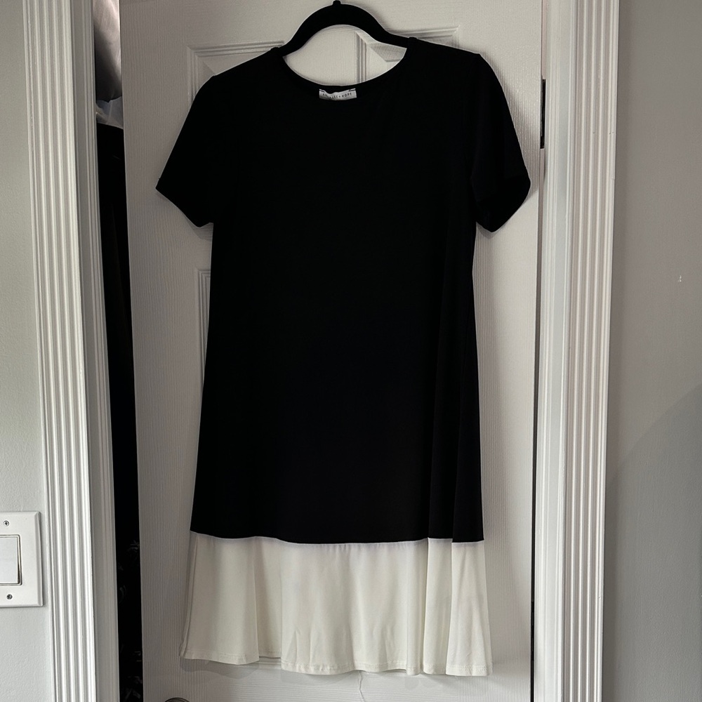 Annalee + Hope Black and White Midi Dress